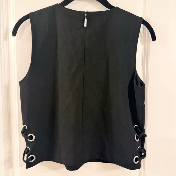 MICHAEL Michael Kors Corporate Goth Blouse with Side Grommets (XS) - Picture 4 of 5